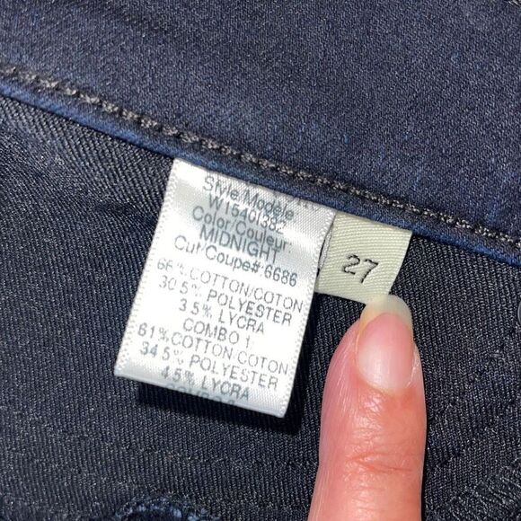 Rag & Bone Womens The Grand Prix Motocross Leather Chevron Jeans Midnight Size 2 - Picture 9 of 14